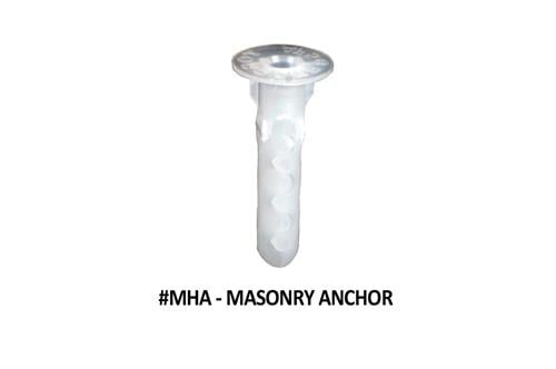 Masonry anchor mounting hardware