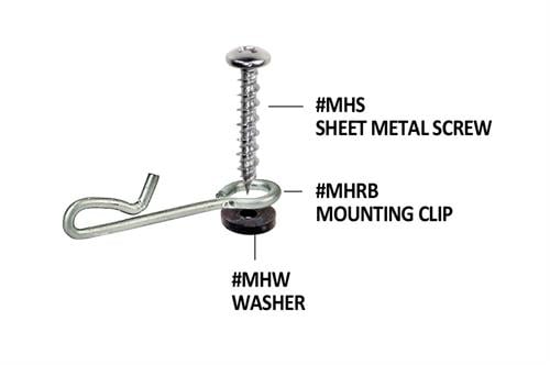 Sheet metal or Wood mounting hardware