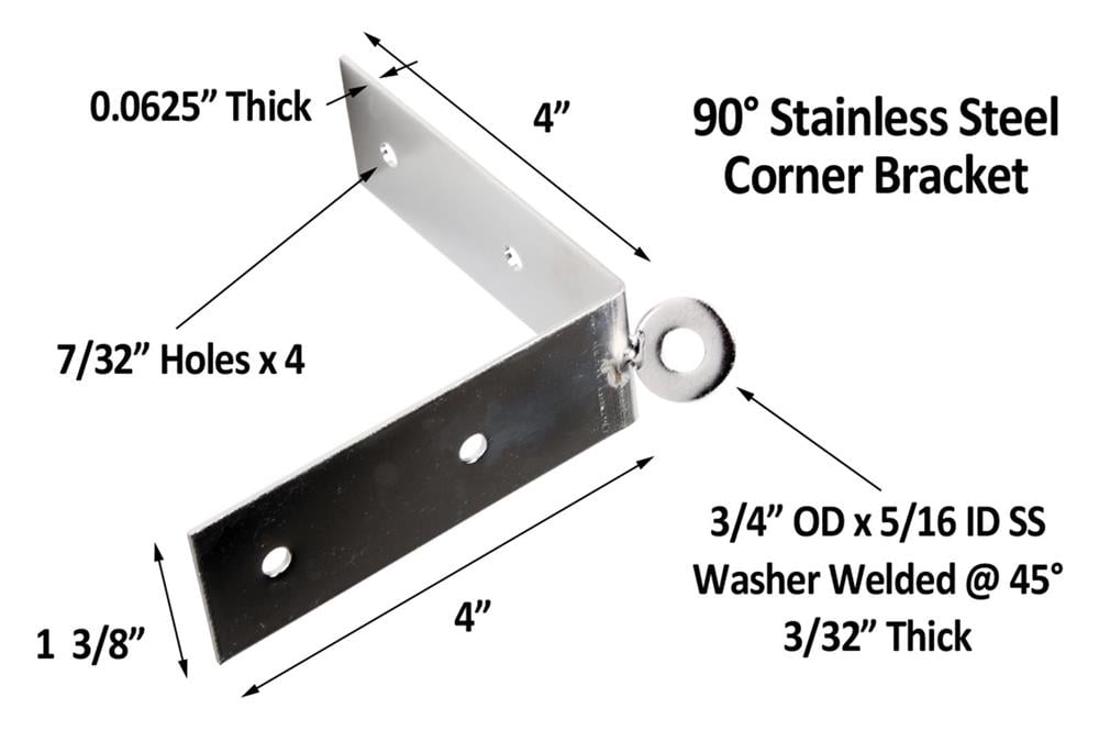 Stainless Outside Corner Bracket Nixalite