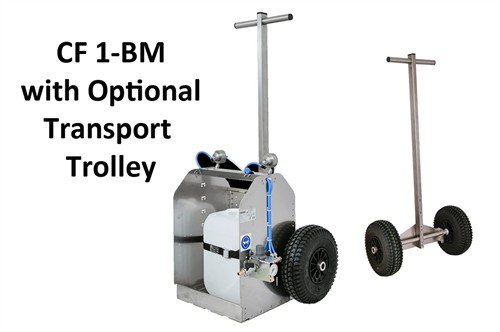 IGEBA CF 1-BM showing the transport trolley
