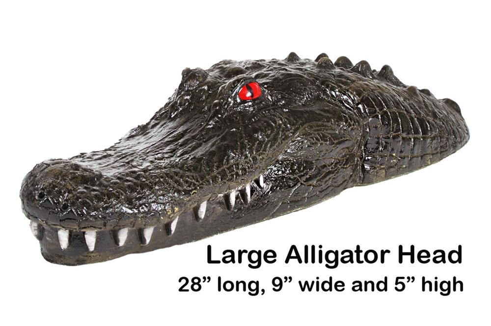 Floating Artificial Alligator Gator Head Decoy w/Reflective Eyes-for Water-Pool 